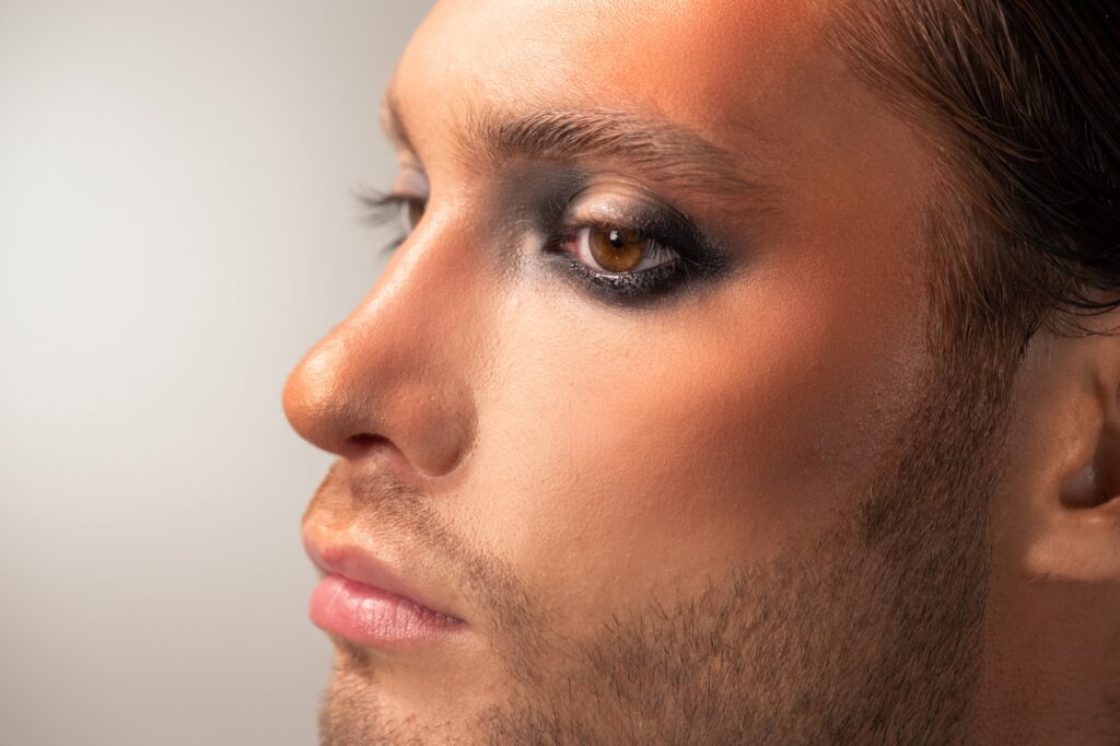 man with makeup