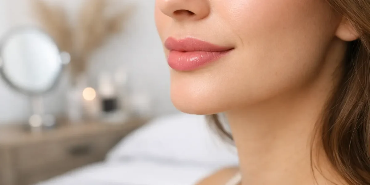 A Lip Blush Healed Results Example at 6 Weeks